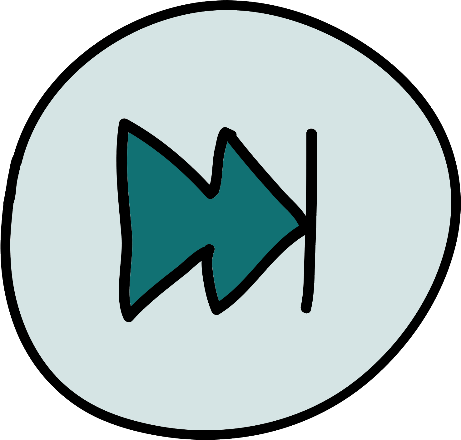 Fast Forward Round Icon - Icon (1600x1600), Png Download