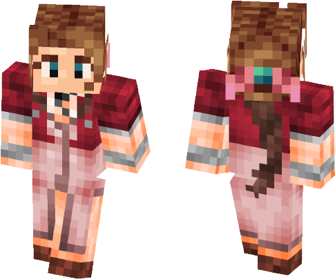 Female Minecraft Skins - Wood (584x497), Png Download