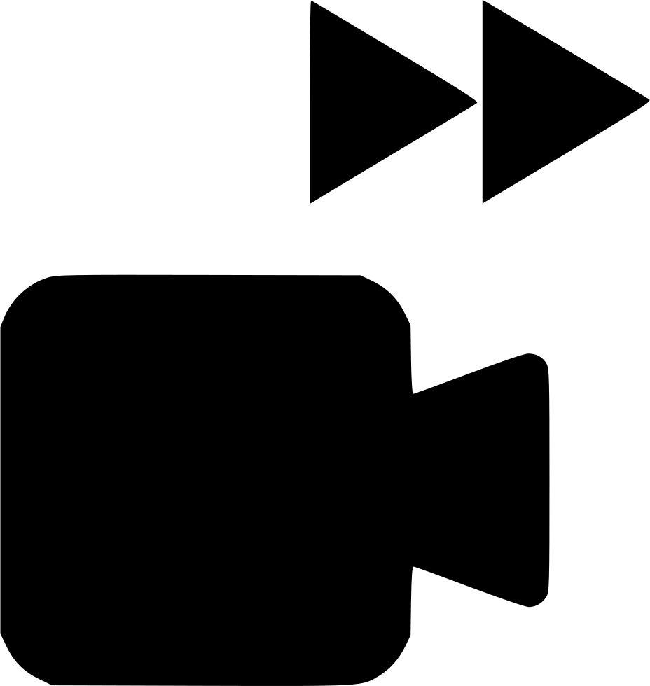 Camera Fast Forward - Black (928x980), Png Download