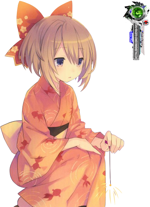 Neptunia Blanc Hyper Kawaii Yukata Render - Hyperdimension Neptunia Acrylic Multi-stand (534x708), Png Download