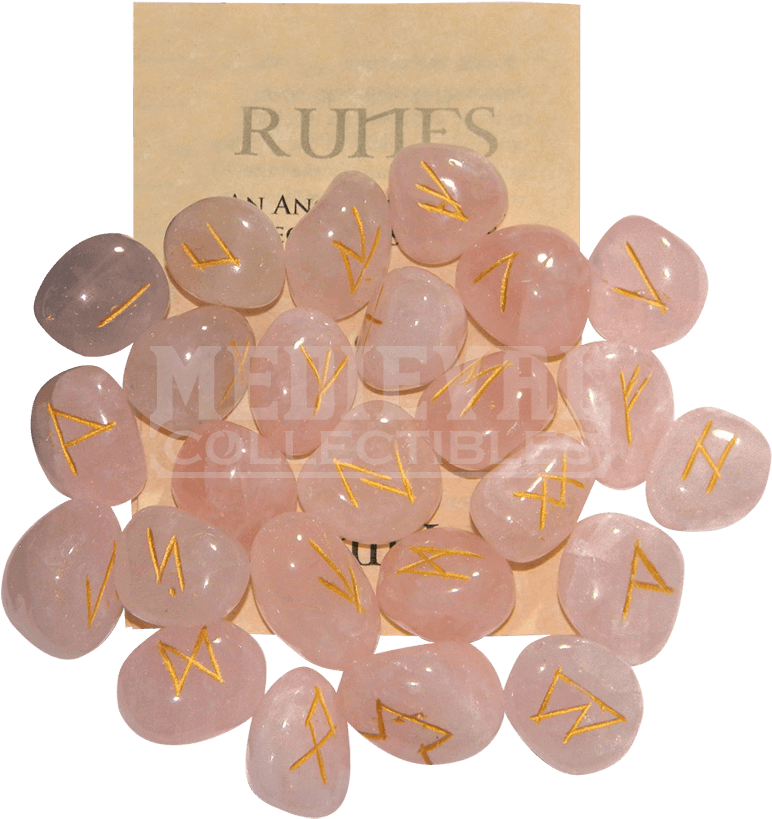 Rose Quartz Set Of Rune Stones - Gemstone (850x850), Png Download