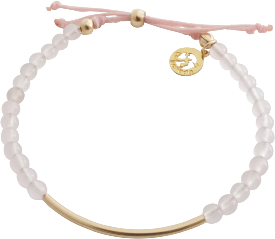 Rose Quartz Beaded Bracelet - Bracelet (1024x580), Png Download