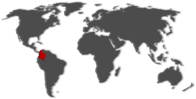 Colombia In The World - World Map Highlight Russia (709x390), Png Download