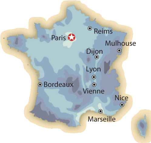 France Precipitation Map - Precipitation Map Of France (525x500), Png Download
