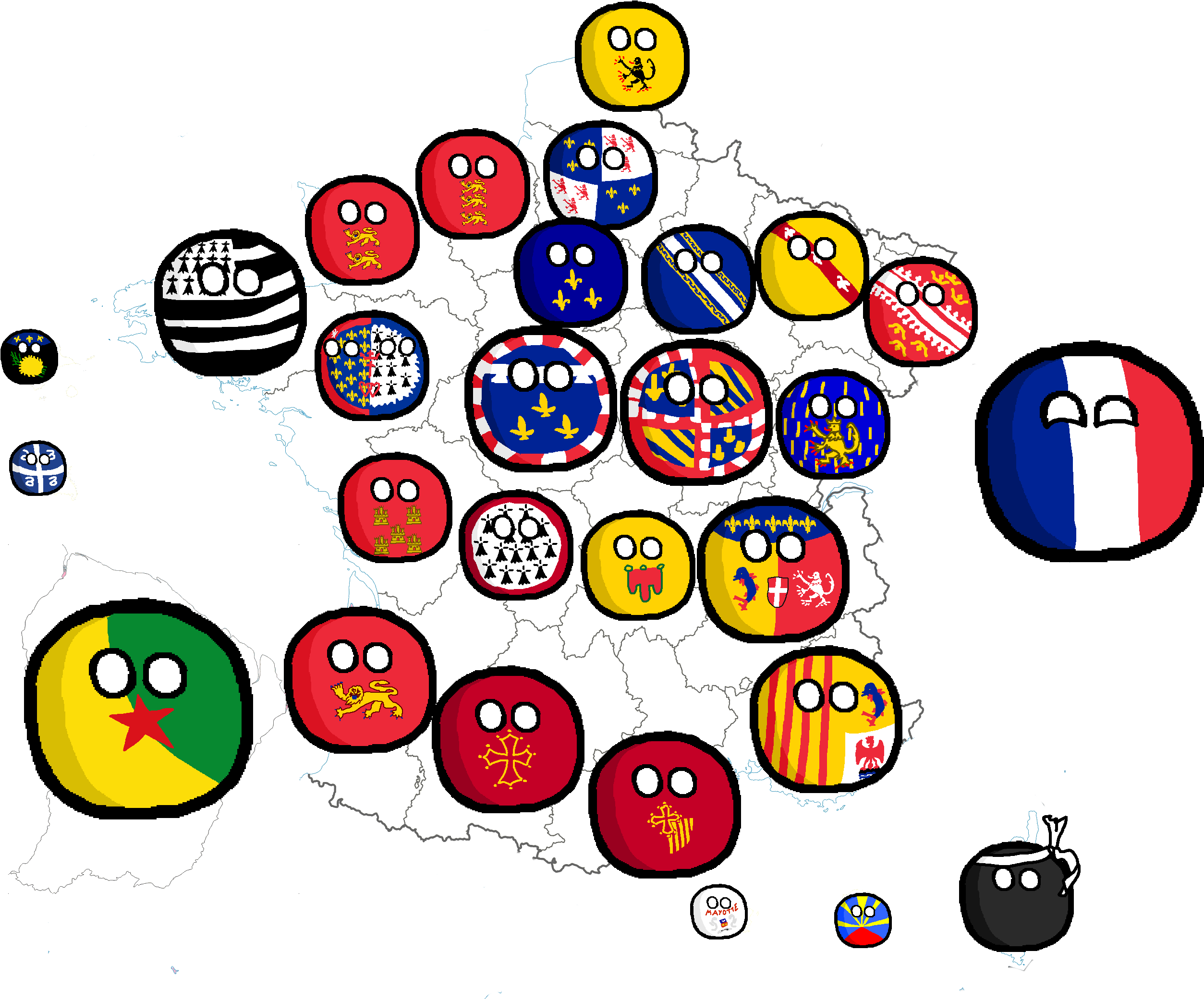 France-map - Franceball Family (2704x2204), Png Download
