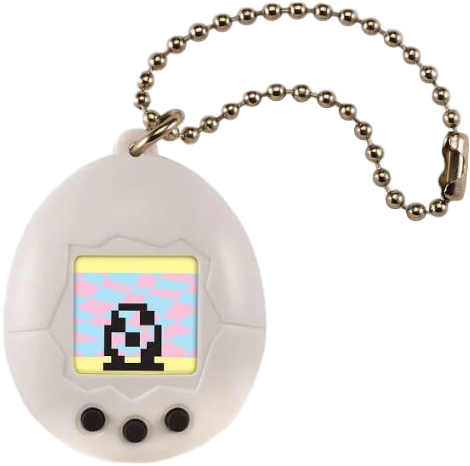 Tamagotchi - White By Bandai (525x521), Png Download