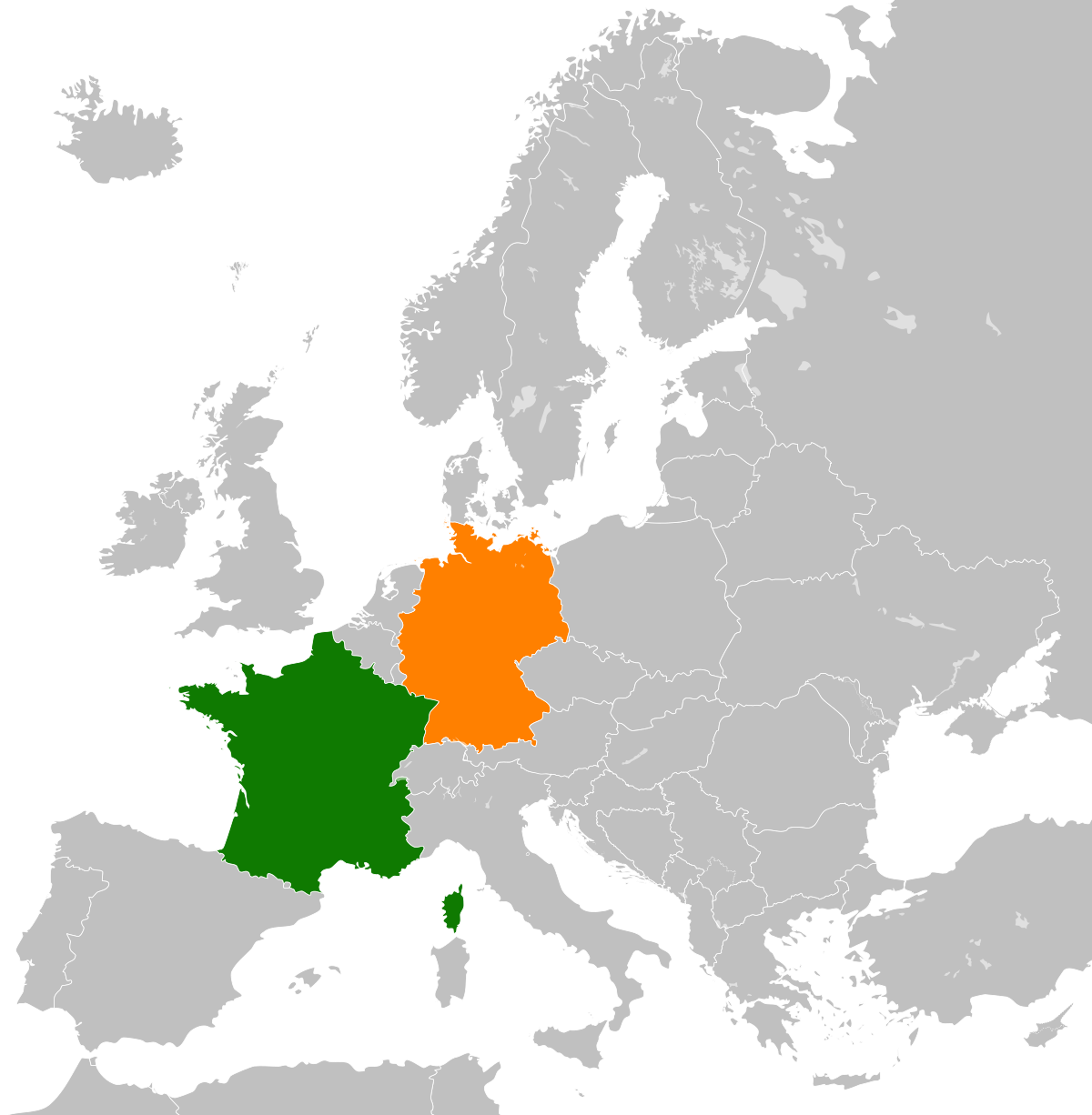 Map Of Germany And France 18 Relations Wikipedia - 1st French Republic (1200x1226), Png Download