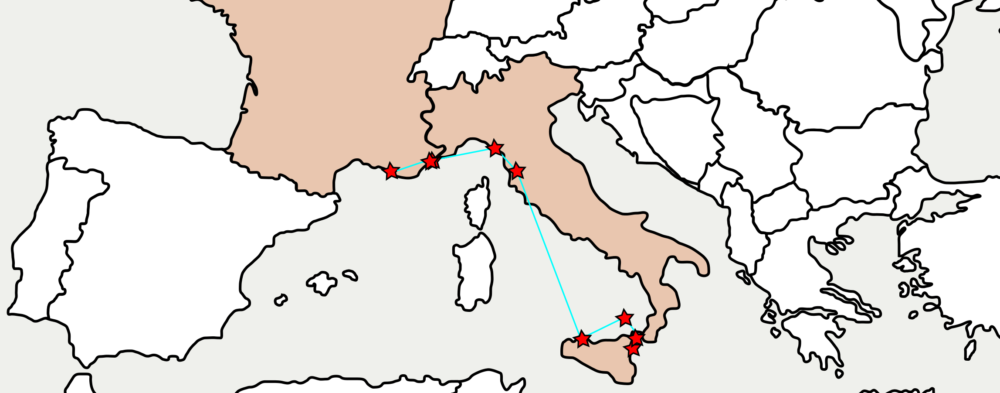3 Weeks Across South Of France, Cinque Terre And Sicily, - Europe Political Map Blank Hd (1000x393), Png Download
