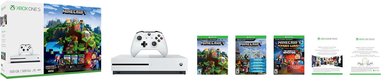 It Was Recently Revealed That Microsoft Would Be Releasing - Xbox One S Minecraft Complete Adventure Bundle (1300x295), Png Download
