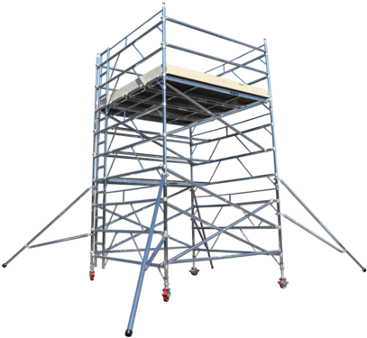 Silver Cantilever Aluminium Scaffolding System - Tower (420x500), Png Download