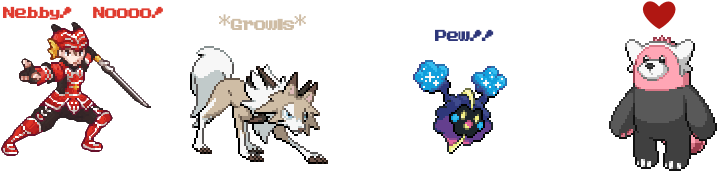 No2 - Pokemon Gen 7 Sprites (757x287), Png Download