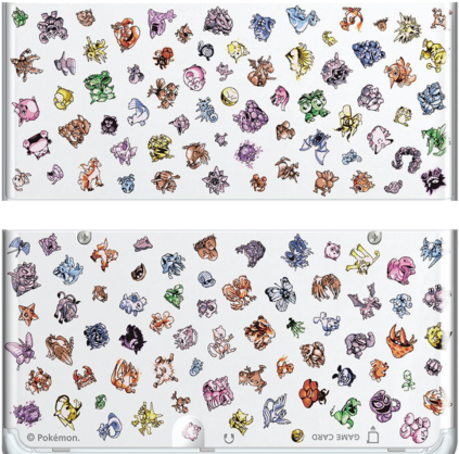 072 Pokémon Original 150 Sprites - Pokemon New 3ds Cover Plate (450x424), Png Download