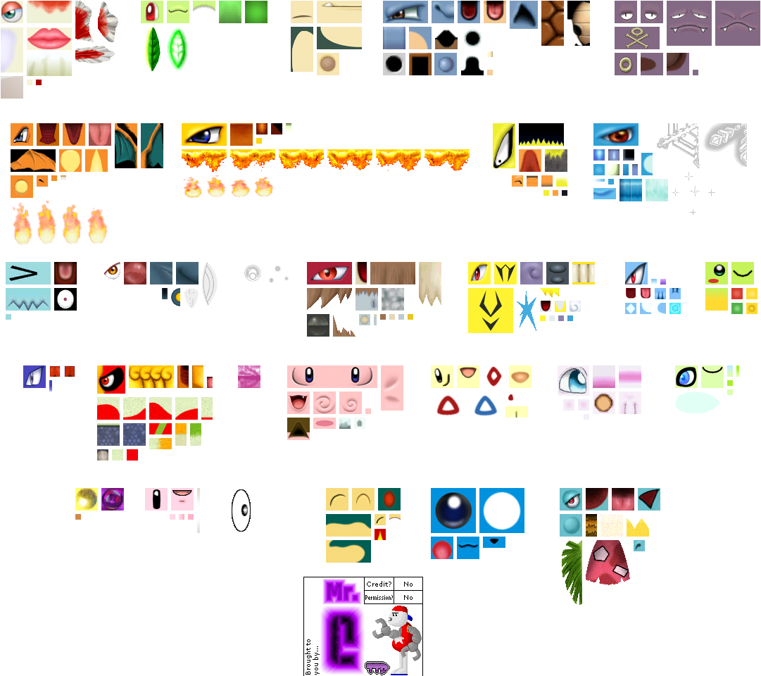 Click For Full Sized Image Pokémon - Smash Bros 64 Sprites (1081x960), Png Download