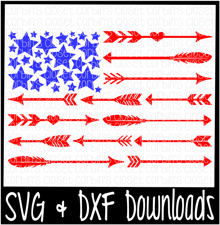 Arrow Flag * Stars *stripes Cutting File By Corbins - Just Down Right Awesome (1400x932), Png Download