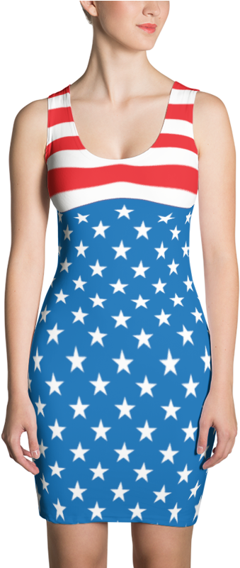 Stars And Stripes Dress (800x800), Png Download