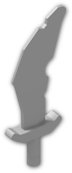 Minifig Sword Scimitar With Jagged Edge - Marking Tools (800x600), Png Download