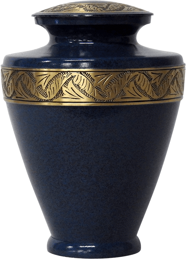 Deep Sea Blue Brass Urn - Urn (1000x1000), Png Download