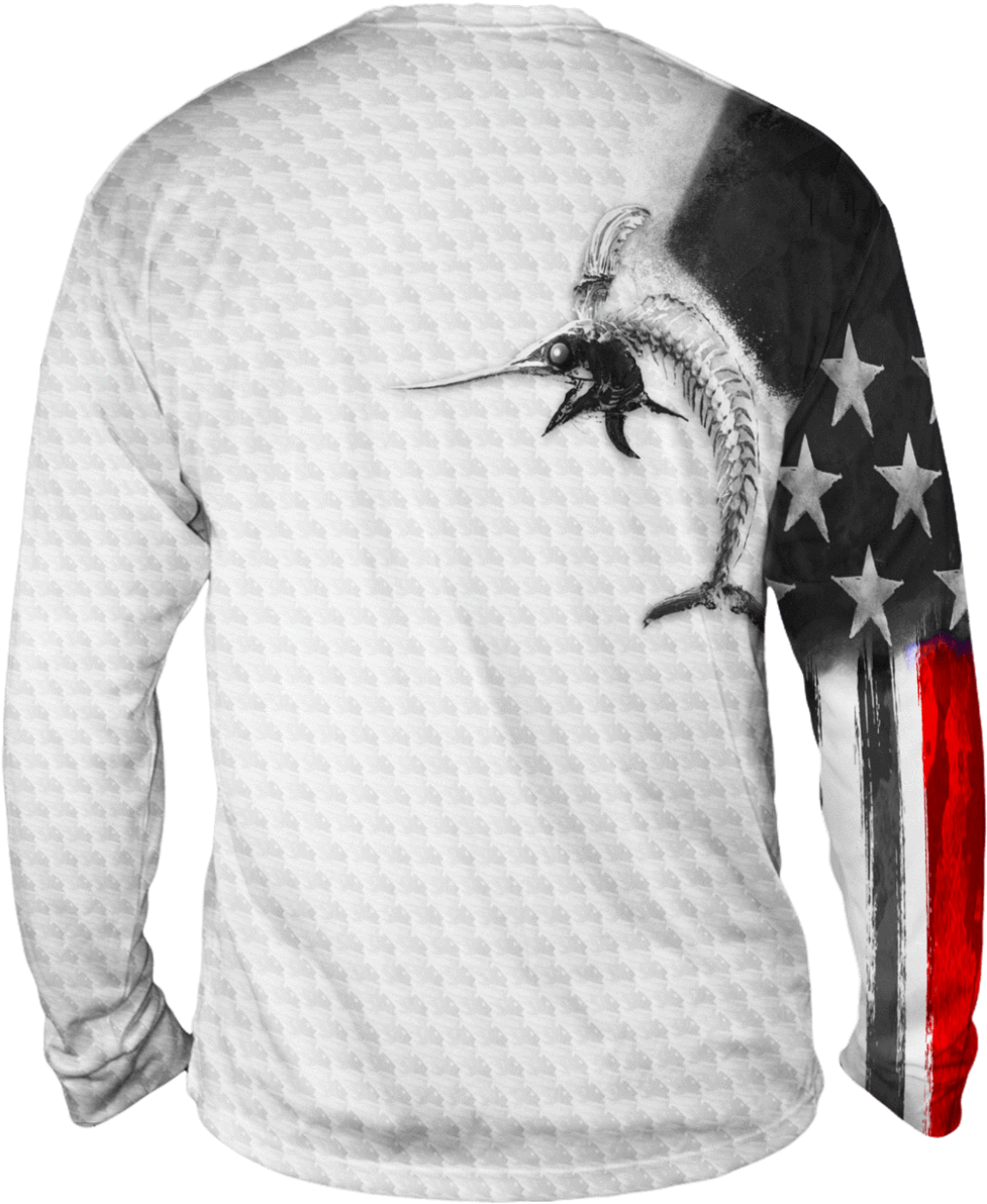 Billfish Stars & Stripes Active Duty Long Sleeve - Honeybee (1000x1220), Png Download