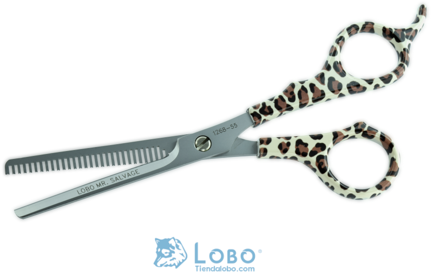 Tijera Estilista Microdentado Lepoardo Acero Inoxidable - Scissors (1000x666), Png Download