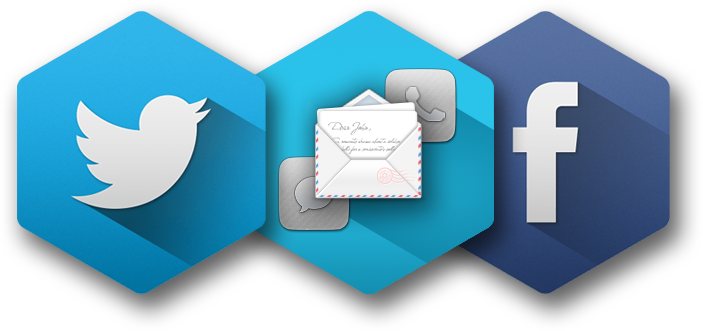 Contact - Icon Social Long Shadow (703x331), Png Download