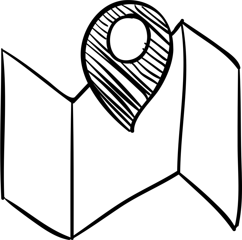 Map Sketch With A Placeholder Comments - Google Map Sketch Icon (981x972), Png Download