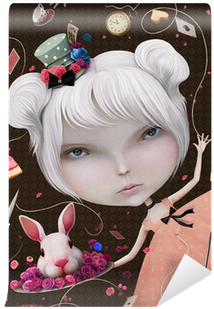 Illustration Or Postcard With Alice In Wonderland Wall - Cosmo Distribution Alice's Adventures In Wonderland (400x400), Png Download