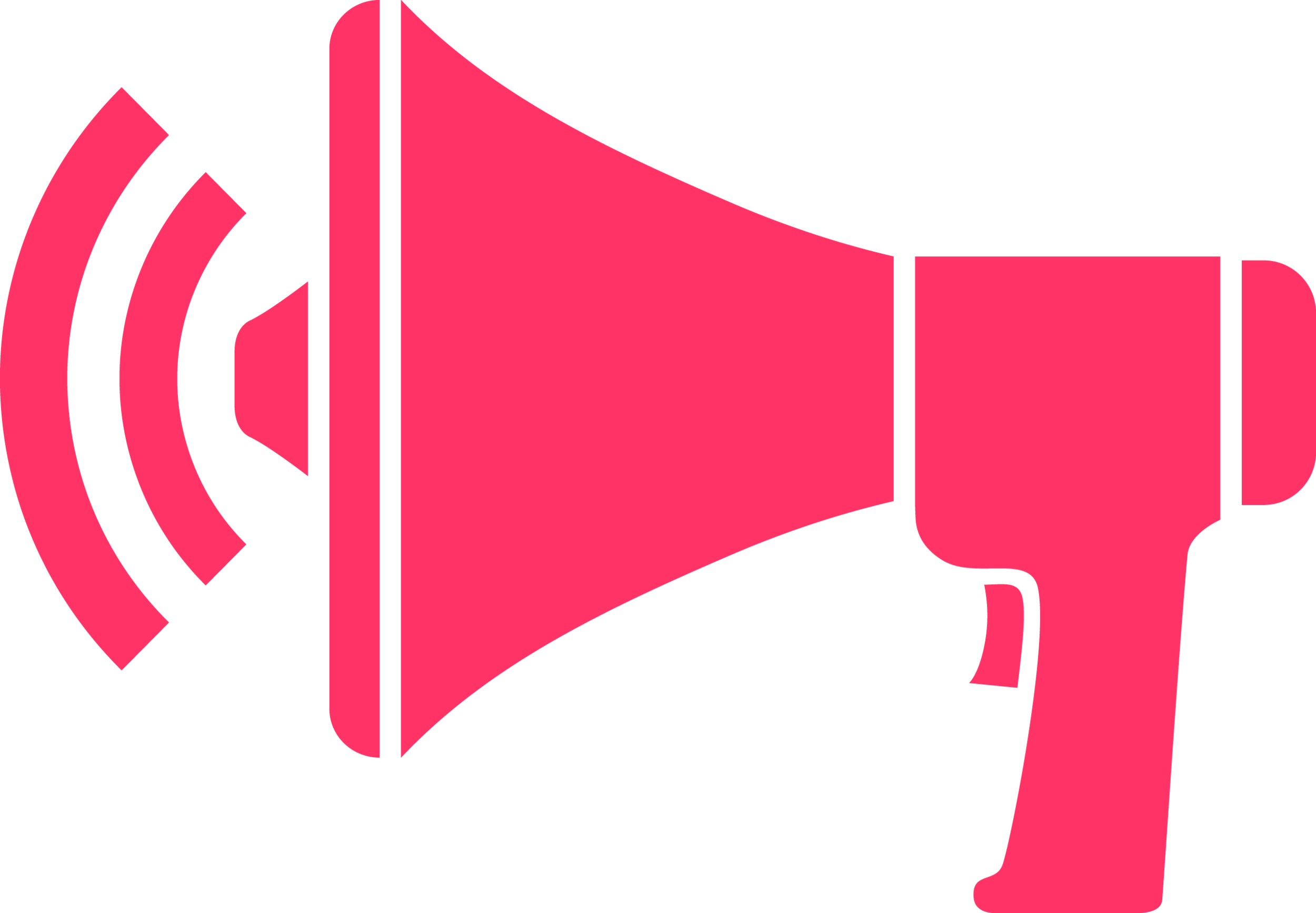 Client Testimonials Blue Peach - Pink Megaphone Png (2500x1734), Png Download