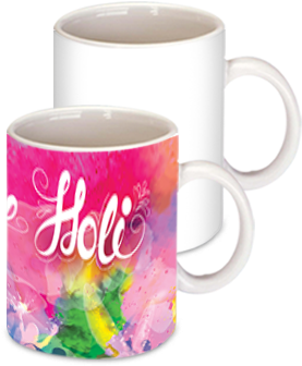 Water Color Happy Holi Coffee Mug - Watercolor Painting (284x426), Png Download