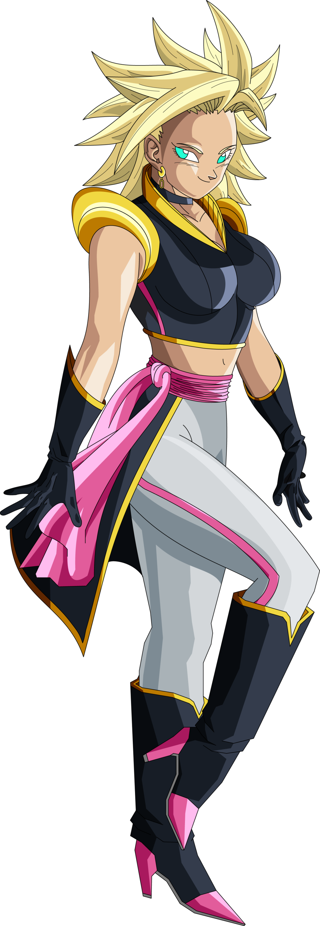 41632444 - Dragon Ball Super Kale Fusion (1024x2961), Png Download