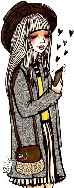 Vintage ) - Ur Online But Not Texting Me (295x621), Png Download
