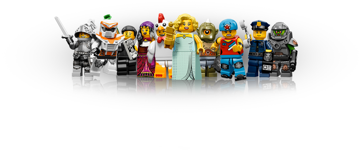 Lego Minifigures Series 9 71000 (1185x492), Png Download