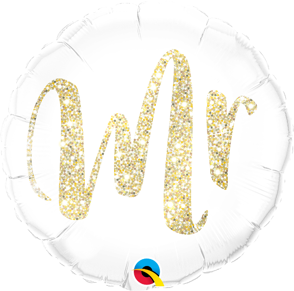 Mr Gold Glitter Foil Balloon - Decoracion De Globo Minnie Goold (600x593), Png Download