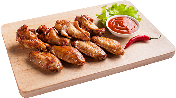 Chicken Wings Hot Sauce - Bbq Chicken Wings Png (600x331), Png Download