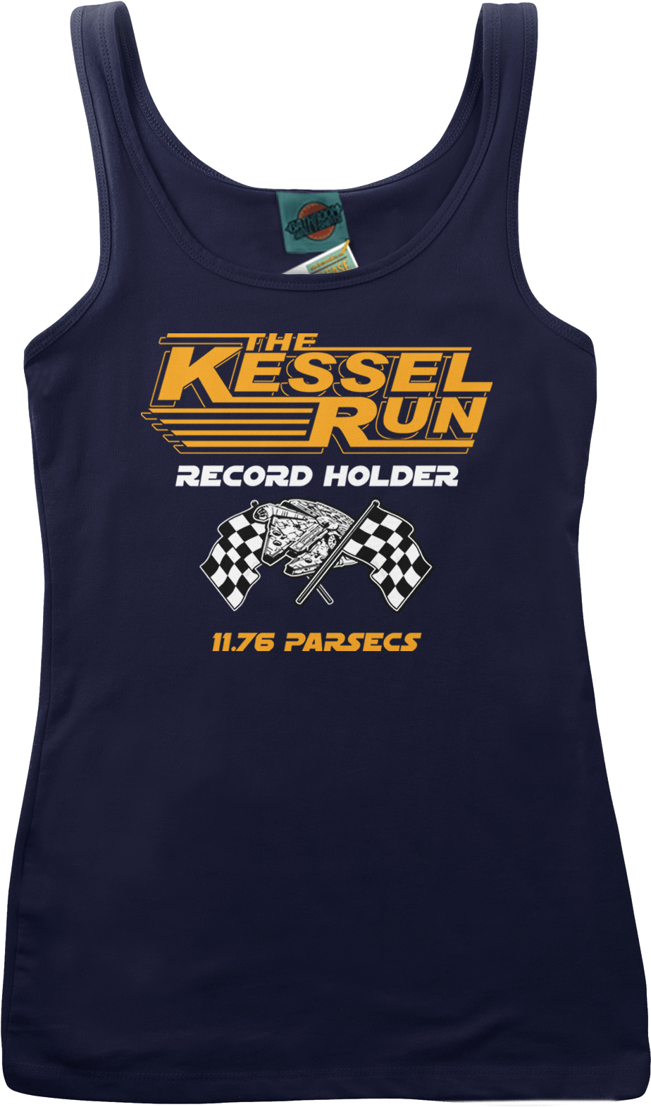 Star Wars Inspired Kessell Run Millennium Falcon T-shirt - Jeep Man Cave 8x12 Inch Sign (1000x1625), Png Download