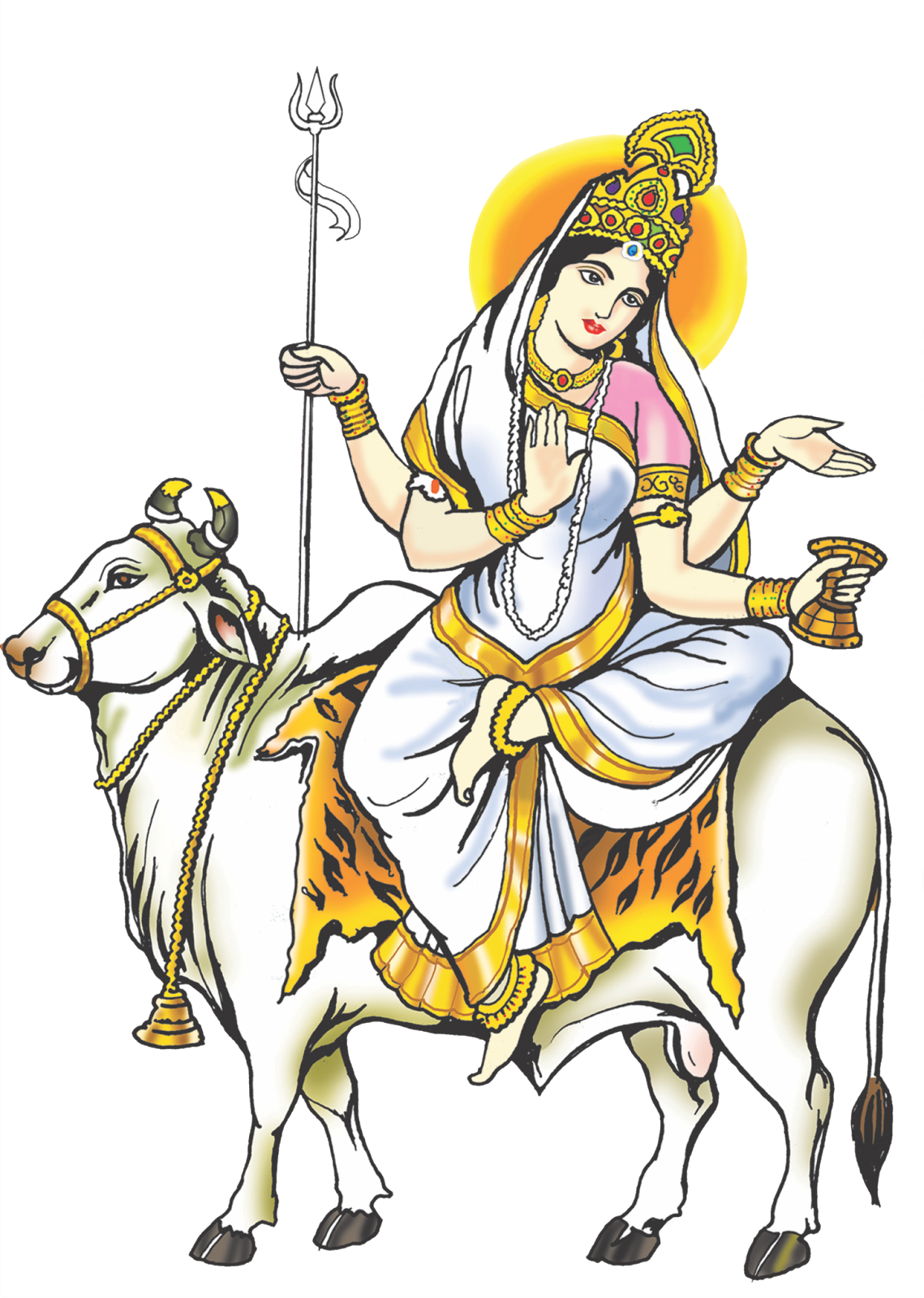 8-mahagauri - Mahagauri Images Hd Png (1139x1600), Png Download
