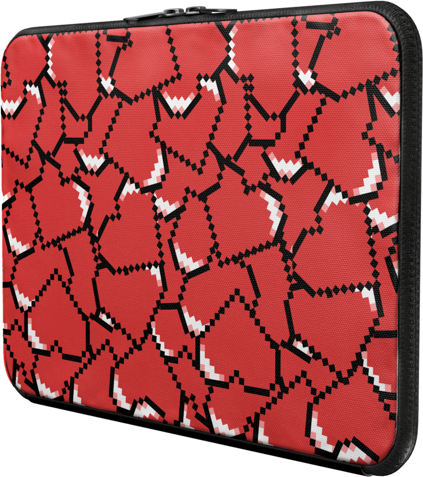 Pixel Heart Laptop Case - Coin Purse (1024x1024), Png Download