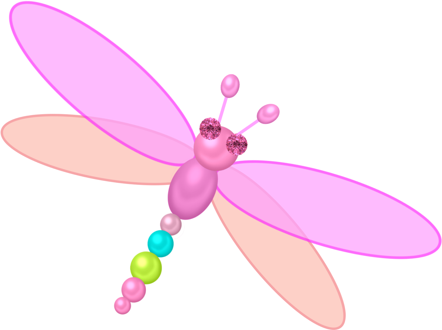 Png Dragonfly And Peacock Made With Pearls,created - Dragonfly Png (1600x1516), Png Download