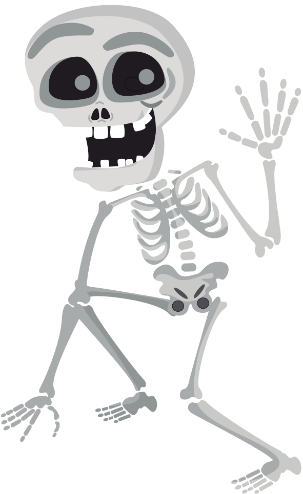 Skeleton Clipart Free Clipart Images Clipartcow - Halloween Clip Art Skeleton (1000x1000), Png Download