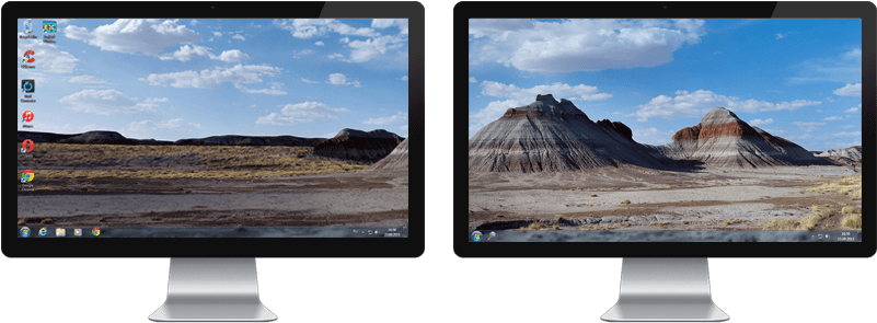 Dual Monitor Desktop Background Management With Actual - Painted Desert (800x548), Png Download
