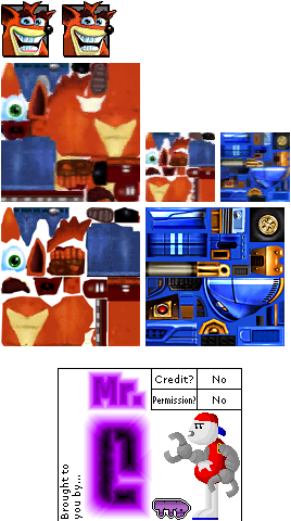 Crash Bandicoot - Crash Nitro Kart Textures (268x480), Png Download