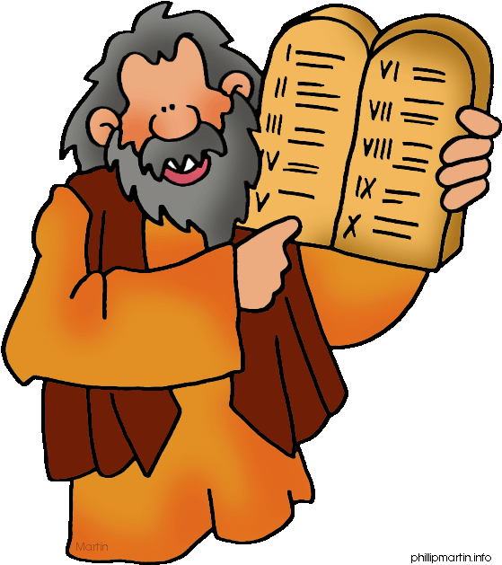 Moses Ten Commandments Clipart (586x648), Png Download