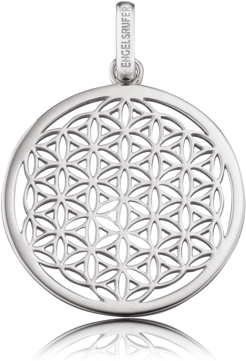 Flower Of Life Silver Rhodium Plated Erp-lifl - Pandantiv Floarea Vietii Aur (768x768), Png Download