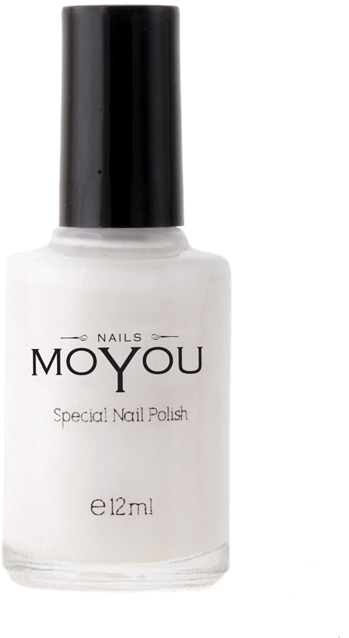 White Nail Polish - Moyou White Nail Lacquer (1000x1000), Png Download