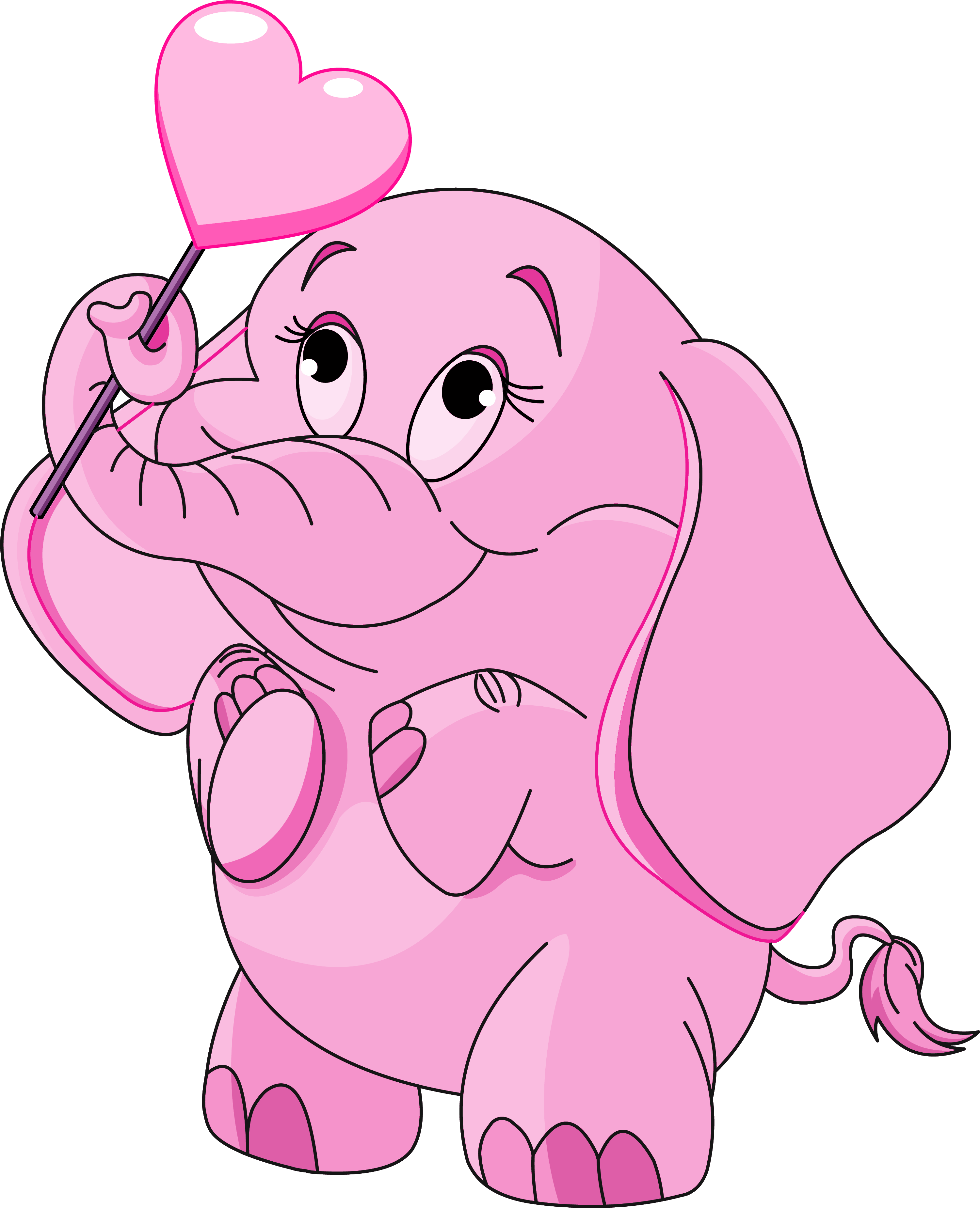 Download Pink Cartoon Elephant Png PNG Image with No Background 