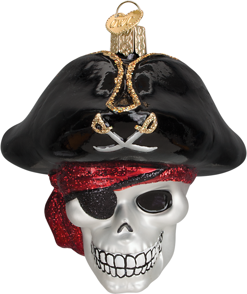 Jolly Roger Skeleton Pirate Ornament - Christmas Ornament (480x480), Png Download