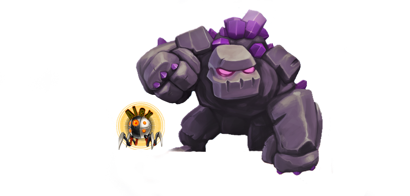 Clash Of Clans Golem Png - Clash Royale Golem Png (843x403), Png Download