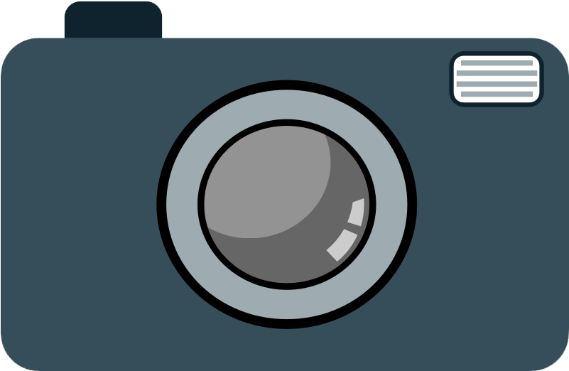 Camera Clipart Digital Camera - Simple Camera Clip Art (800x574), Png Download