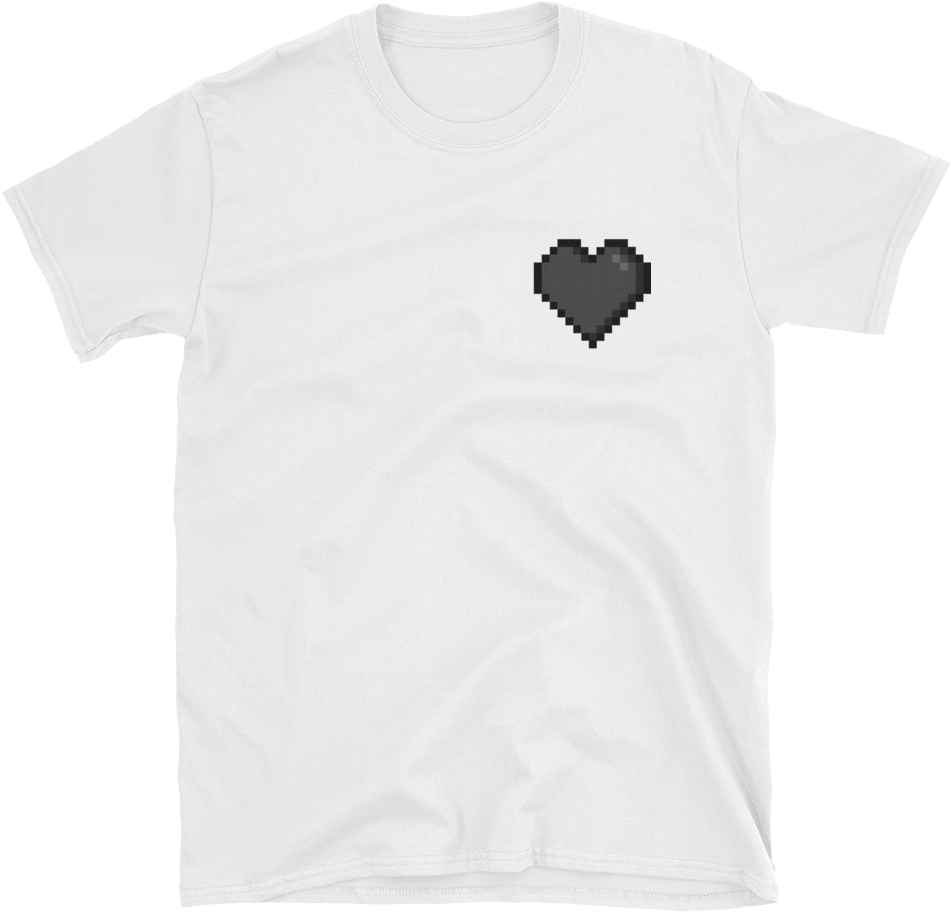 Pixel Heart Tee - T-shirt (1000x1000), Png Download