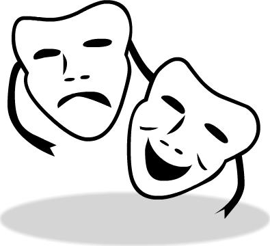 Theater Masks (395x360), Png Download