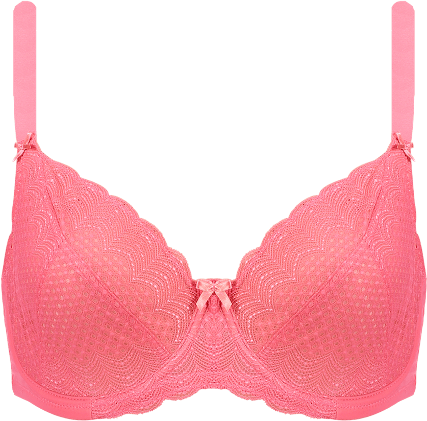 Support Spot Coral Set Setd04 2059spotcoral - Bra (1300x1203), Png Download